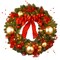 36in. Decorative Collection Cozy Christmas Wreath with Red and Clear Lights
